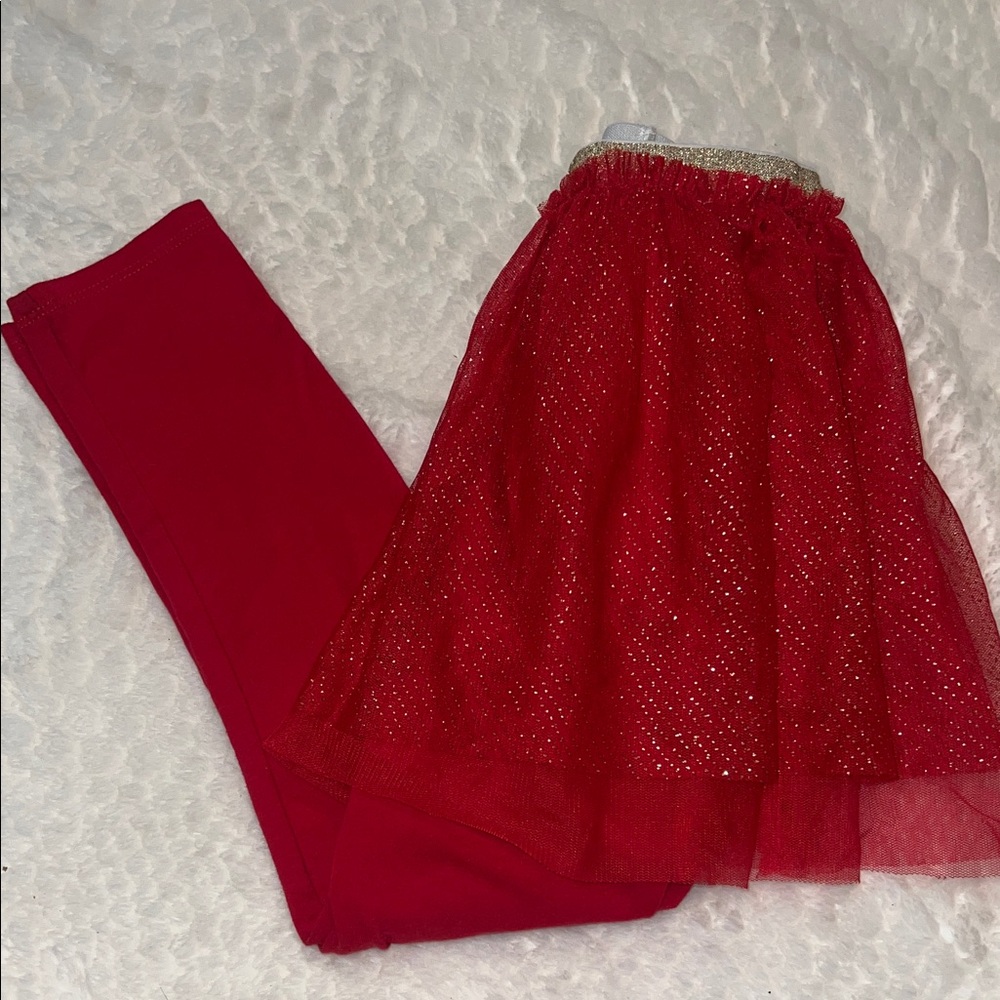 Red Tutu Leggings for Kids kidtopia brand size 7